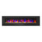 Cambridge Electric Wall-hung Fireplaces Black Cambridge 78 In. Wall-Mount Electric Fireplace in Black with Multi-Color Flames and Driftwood Log Display