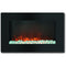 Cambridge Electric Wall-hung Fireplaces Cambridge 30-In. Callisto Wall Mount Electric Fireplace with Crystal Display, Timer, and Remote, Black