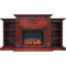 Cambridge Fireplace Mantels and Entertainment Centers Cherry Cambridge Sanoma 72 In. Electric Fireplace in Cherry with Bookshelves and a Multi-Color LED Flame Display