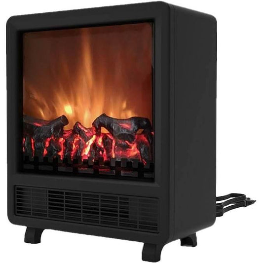 Cambridge Freestanding Fireplace 17.8-In Freestanding 4606 BTU Electric Fireplace with Wood Log Insert