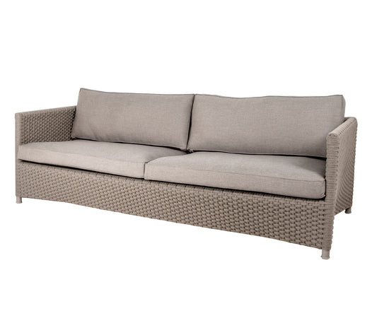 Cane-Line Denmark Cane-line Soft Rope - Taupe incl. Taupe Cane-line Natté Diamond 3-seater sofa, incl. taupe Cane-line Natté cushion set, Cane-line Soft Rope (8503)