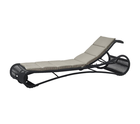 Cane-Line Denmark Chaise Lounge Black / Tempotest Taupe Cane-Line Denmark - Escape sunbed