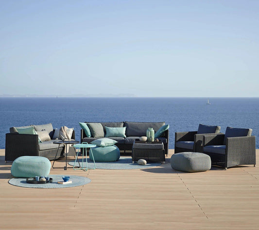 Cane-Line Denmark Outdoor Footstool Diamond footstool, Cane-line Weave