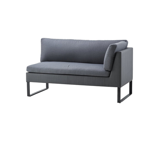 Cane-Line Denmark Outdoor Modular Grey Cane-Line Flex 2-seater sofa left module - 8563