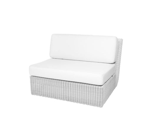 Cane-Line Denmark Outdoor Modular White Grey / Cane-line Natté White w/QuickDry foam Cane-Lane Savannah single seater module (5440)