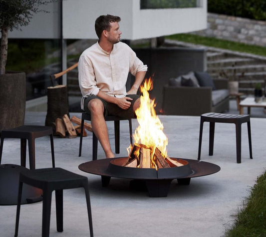 Cane-Line Denmark Outdoor Side Table Ember fire pit, large (902)