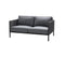 Cane-Line Denmark Outdoor Sofa Lava grey Encore 2-seater sofa, Cane-line Soft Rope