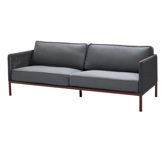 Cane-Line Denmark Outdoor Sofa Lava grey Encore 3-seater sofa, Cane-line Soft Rope