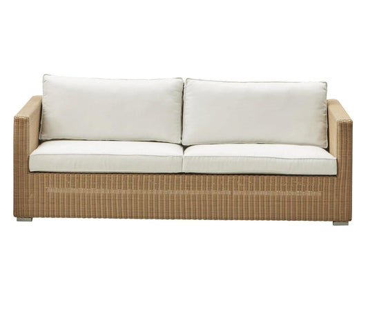 Cane-Line Denmark Outdoor Sofa Natural / White Chester 3-seater sofa