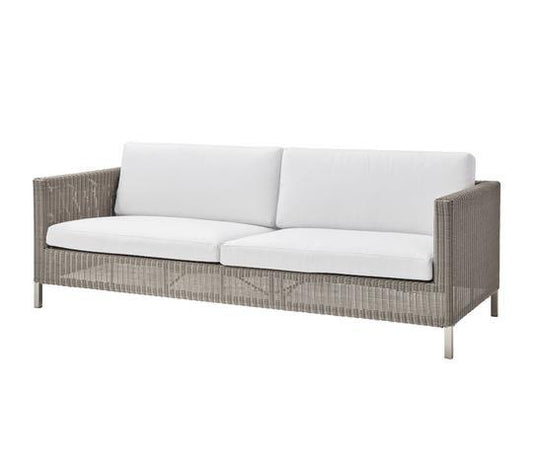 Cane-Line Denmark Outdoor Sofa Taupe / Cane-line Natté White w/QuickDry foam Cane-Line Connect 3-Seater Sofa (5592)