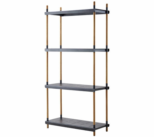 Cane-Line Denmark Umbrella Base Teak w/White aluminium Frame shelving system, complete (5799)