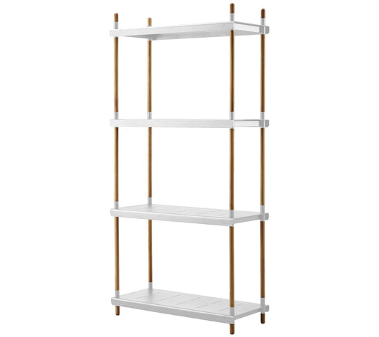 Cane-Line Denmark Umbrella Base Teak w/White aluminium Frame shelving system, complete (5799)