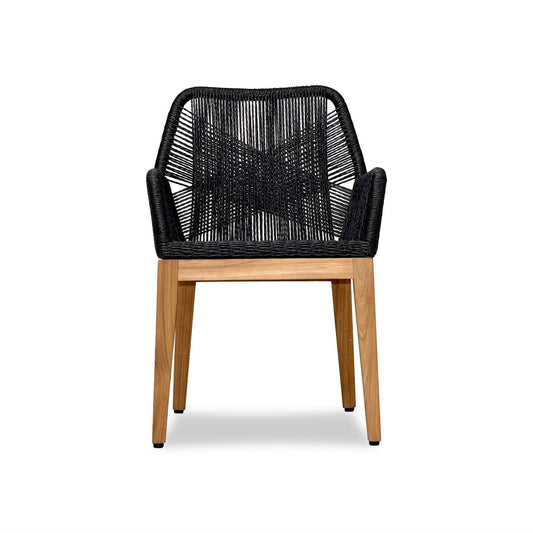 Harmonia Living - Carl Reclaimed Teak and Rope Dining Arm Chair | CARL-RP-DAC