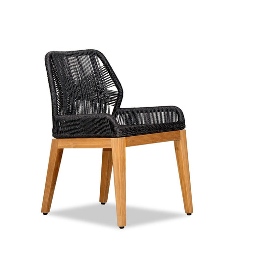 Harmonia Living - Carl Reclaimed Teak and Rope Dining Side Chair | CARL-RP-DSC