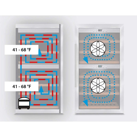 Caso Wine Cellars Caso - Wine Safe 66 Bottle Wine Cellar, Dual Zone