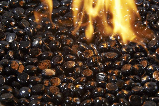 Outdoor Greatroom - Black Onyx Tempered Fire Glass Gems - CFG-O