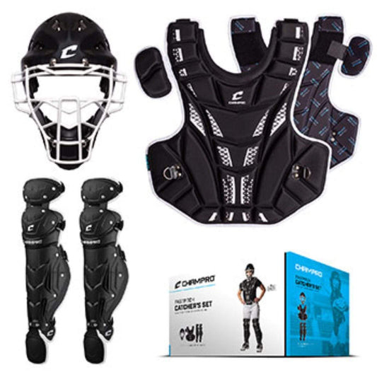 Champro Sports : Baseball Champro Fastpitch Catchers Kit Ages 8 and Under Black