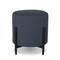 CO9 Design 17" Upholstered Round Pouf w/ Legs - Denim/Graphite