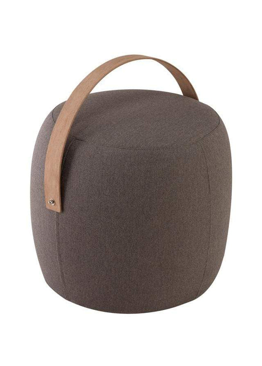 CO9 Design 20" Upholstered End Table / Pouf - Denim/Graphite