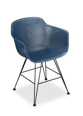 CO9 Design Madi Arm Chair, Grey/Lagoon/Navy/Red/White - Set of 2