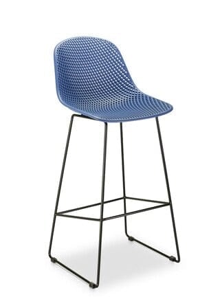 CO9 Design Madi Bar Stool, White - Set of 2