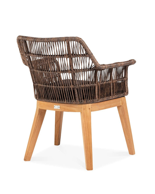 CO9 Design Outdoor Dining Chairs Sierra Dining Chair w/ Chestnut Cushion - Set of 2