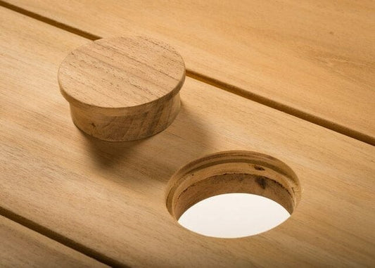 CO9 Design Outdoor Dining Table Lakewood 118" Extension Dining Table w/ Trestle Base, Natural Teak