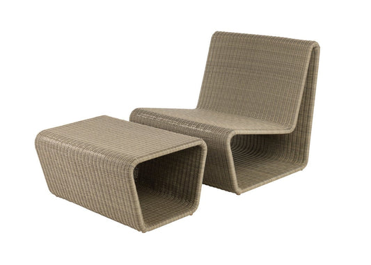 CO9 Design Outdoor Ottoman Lola Adirondack Ottoman, Grey