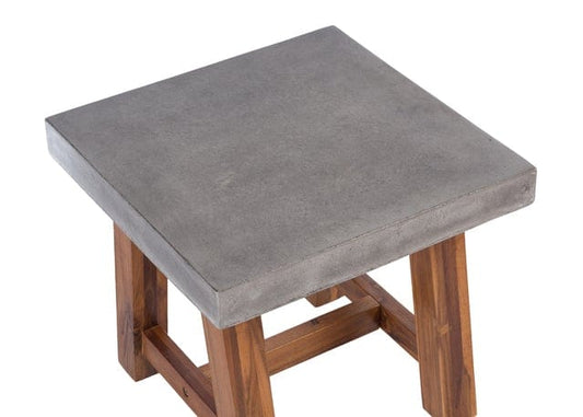 CO9 Design Outdoor Side Table Bridge Side Table w/ Acacia Base