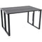 Hanover - Outdoor Dining Set With Conrad 31.5" x 46" Folding Outdoor Console Dining Table, Aluminum Frames - Gray - CONDNSQTBL