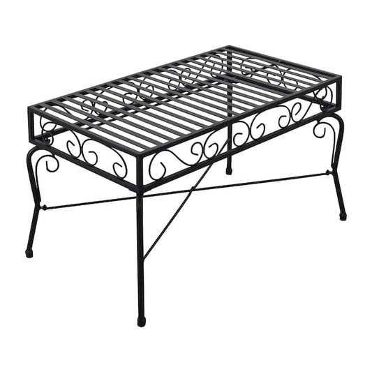 Courtyard Casual Conversation Set Courtyard Casual - Black Steel French Quarter Outdoor 4 pc Metal Seating Group | 5154