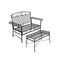 Courtyard Casual Conversation Set Courtyard Casual - Black Steel French Quarter Outdoor Loveseat and Coffee Table Set | 5153