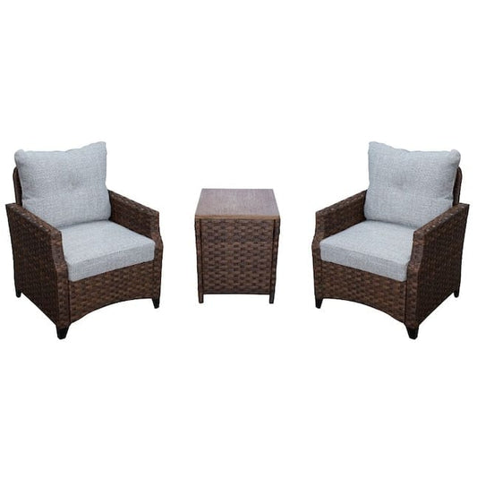 Courtyard Casual Conversation Set Courtyard Casual - Costa Mesa Three Piece Set - Brown | 5237