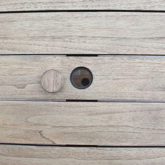 Courtyard Casual Courtyard Casual - Avalon FSC Teak 84" Rectangular Dining Table and 6 Arm Dining Chairs 7 Piece Dining Set | 5382