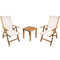 Courtyard Casual Courtyard Casual - Basic Teak 2 Rocker Chairs and 1 Square Side Table 3 Piece Rocker Set | 5486