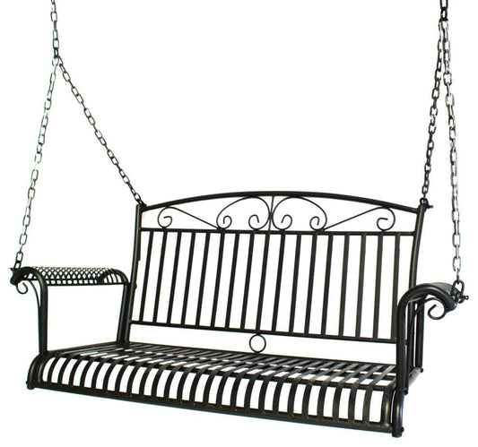 Courtyard Casual Courtyard Casual - Black Steel French Quarter Outdoor Swing | 5159