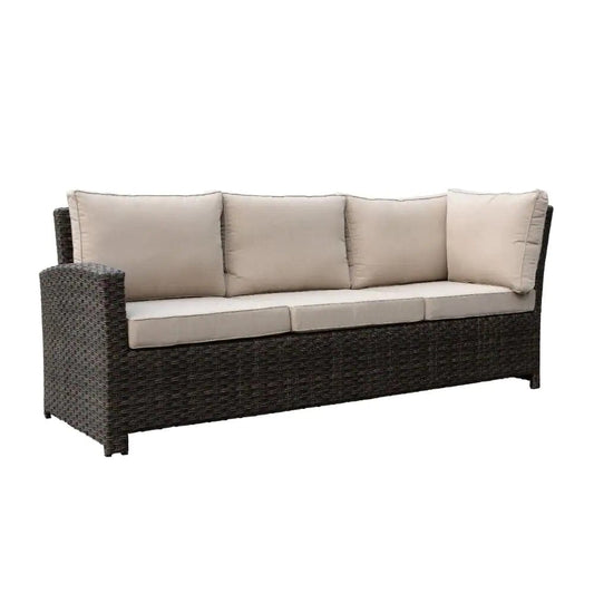 Courtyard Casual Courtyard Casual - Brown Rooftop Outdoor 3-Piece Set of 2 Sofa Sectionals with Cushions and 1 Coffee Table | 5000