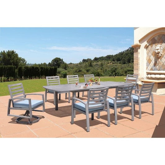 Courtyard Casual Courtyard Casual - Cabo 7 Piece Mixed Extension Dining Set - 87"/108" Table with 2 Swivel Rockers and 4 Arm Chairs | 5296
