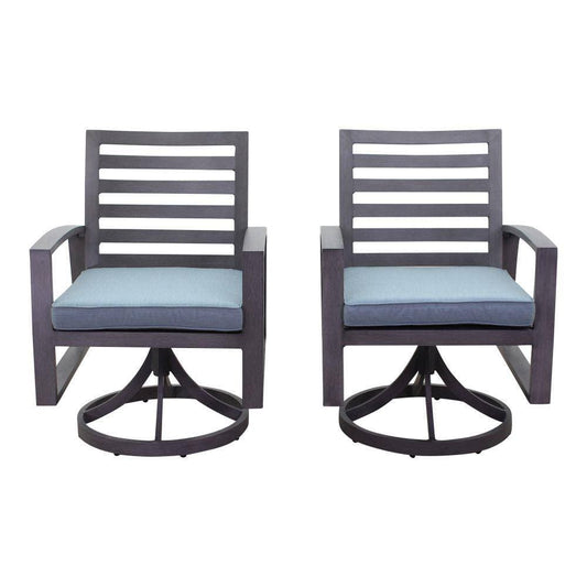 Courtyard Casual Courtyard Casual - Cabo Alum 2 Swivel Rocker Dining Chairs | 5267