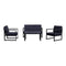 Courtyard Casual Courtyard Casual - Catalina 4 pc Seating Group Set with 1 Loveseat, 1 Coffee Table and 2 Club Chairs | 5751