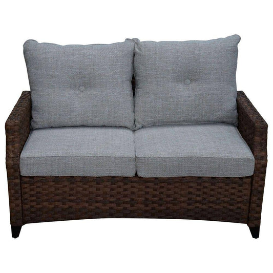 Courtyard Casual Courtyard Casual - Costa Mesa 5 pc Loveseat Seating Set with 1 Loveseat, 1 Coffee Table, 1 End Table and 2 Club Chairs | 5557