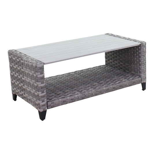 Courtyard Casual Courtyard Casual - Costa Mesa Coffee Table with Aluminum Top in Gray Mix | 5554