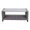 Courtyard Casual Courtyard Casual - Costa Mesa Coffee Table with Aluminum Top in Gray Mix | 5554