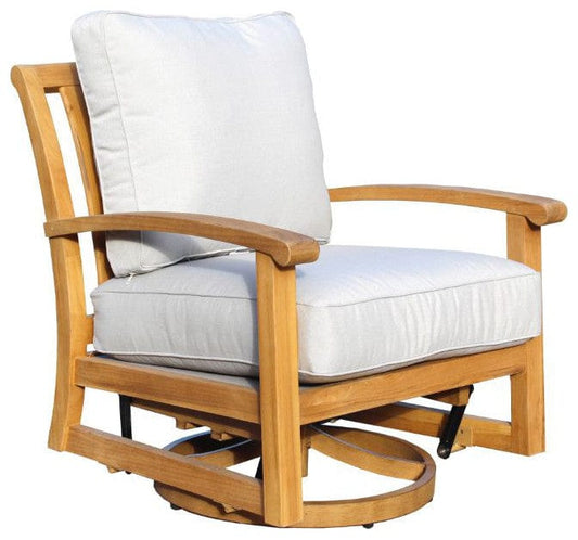 Courtyard Casual Courtyard Casual - Heritage Teak 3 Piece Motion Bistro Set with Side Table and 2 Swivel Glider Chairs | 5470