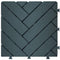Courtyard Casual Courtyard Casual - Plastic 12" x 12" Deck Tile Pack of 9 in Charcoal Gray | 5927