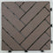 Courtyard Casual Courtyard Casual - Plastic 12" x 12" Deck Tile Pack of 9 in Chocolate with Herringbone Pattern | 5928