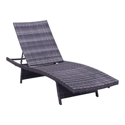 Courtyard Casual Courtyard Casual - Relax 2 pc Wicker Chaise Lounges with Folding Legs in Taupe | 5845