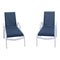 Courtyard Casual Courtyard Casual - Santa Fe 2 Aluminum Chaise Lounges in White | 5599