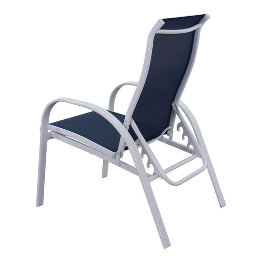 Courtyard Casual Courtyard Casual - Santa Fe 2 Aluminum Sling Reclining Chairs in White | 5606