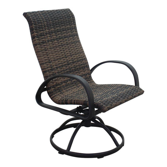 Courtyard Casual Courtyard Casual - Santa Fe 2 Wicker Swivel Rockers with Java Frame | 5666